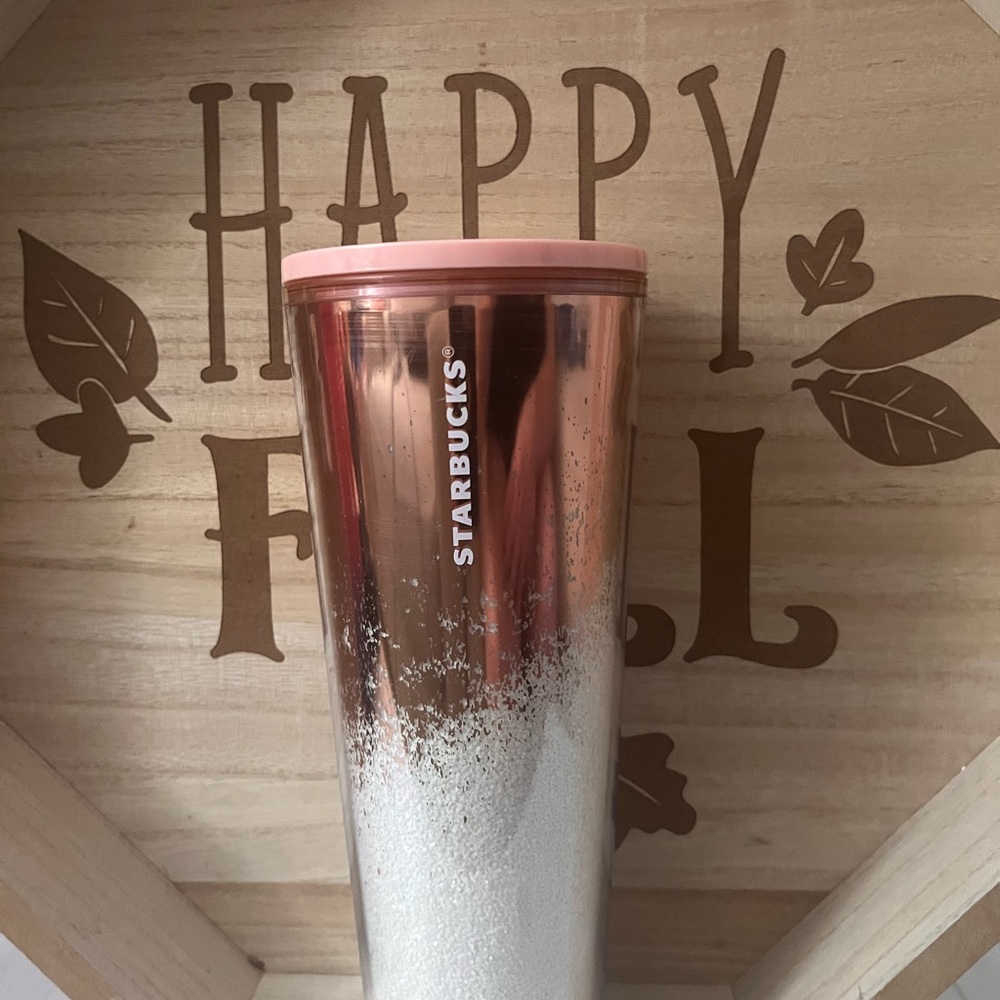 Starbucks Pink and White Gradient Tumbler